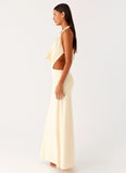 Torina Halter Maxi Dress Lemon