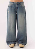Waylon Low Rise Denim Jeans Mid Wash Blue