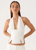 Amrita Halter Top White