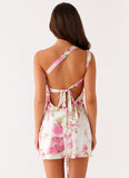 Lights Out Mini Dress Ivory Floral Print