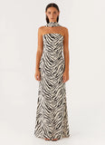 Jigsaw Strapless Maxi Dress Zebra