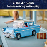 LEGO Harry Potter Enchanted Flying Ford Anglia Car Building Toy for Boys Girls Book Shelf Bedroom Decor for Ages 14 W Harry Ron Hedwig Minifigures Gift Idea for Birthdays 76470