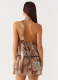Rhodanthe Drop Waist Mini Dress Desert Blur
