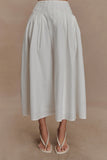 Mae A Line Midi Skirt White