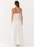Jacinda Drop Waist Maxi Dress Ivory