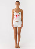 Garrix Bead Cami Top Ivory Reef