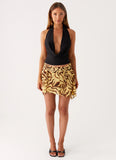 Tiassa Asymmetrical Mini Skirt Laguna Print