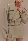 Alden Short Trench Jacket Pebble