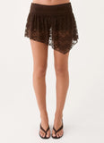 Avelora Lace Mini Skort Chocolate