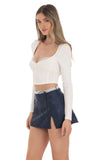Floral Jacquard Skort in Navy
