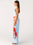 Chloe Maxi Dress Turquoise Bloom