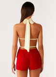 Felicity Halter Top Scarlet Floral