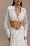 Greta Shirt Bra White