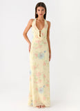Tedder Halter Maxi Dress Spring Meadow