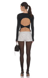 Open Back Twist Top in Black