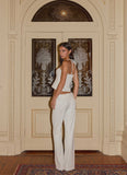 Weiss Low Rise Suiting Pants White