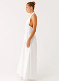 Figaro Halter Maxi Dress White
