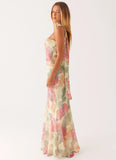Under The Pagoda Maxi Dress Yellow Peony