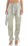 Rhinestone Pants in Sage Green