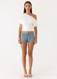 Janni Off Shoulder Top White
