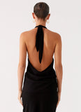 Michaella Chiffon Twist Top Black