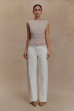 Anthony Short Sleeve Top Taupe