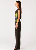 Good Fortune Maxi Dress Lime Flower