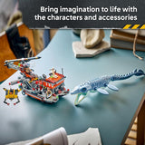 LEGO Jurassic World Mosasaurus Dinosaur Boat Attack 77983 Building Toy for Boys Girls Ages 7 Dinosaur Toy Playset for Kids Pretend Play 703 pieces Gift for Birthdays