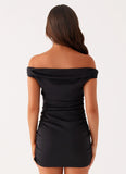 Morgan Off Shoulder Mini Dress Black