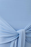 Maiara Shortsleeve Slinky Tie Maxi Dress Sea Blue