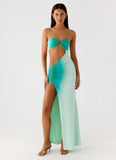 Ellisah Ombre Maxi Dress Green Gradient