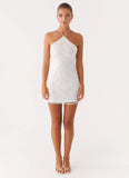 Rumi Beaded Mini Dress White