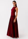 Shivani Maxi Dress Maroon