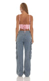 Lace Corset Top in Pink