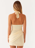 Henrietta Mini Dress Pastel Yellow