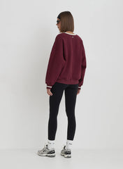 Burgundy Fourth Studio Relaxed Oversized Sweatshirt