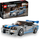 LEGO Speed Champions 2 Fast 2 Furious Nissan Skyline GT R R34 Race Car Toy Model Building Kit Collectible with Racer Minifigure 2023 Set for Kids Boys and Girls Ages 9 and Up 76917