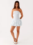 Panorama Mini Dress Blue Floral