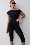 Anh One Shoulder Modal Jumpsuit Black