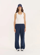 Navy 4th Wide Leg Branded Joggers