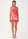 Manon Scarf Mini Dress Sun Blushed Bloom