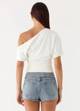 Janni Off Shoulder Top White