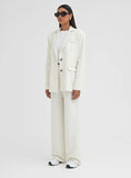 Cream Oversized Single Breasted Blazer
