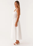Waiting On You Midi Dress White
