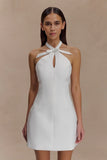 Freya Halter Bow Mini Dress Ivory