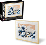 LEGO Art Hokusai The Great Wave Framed Japanese Wall Art Building Set Unique Wall Decor for Home Room or Office Fun Activity for Adults Ages 18 Gift for Men and Women 31208