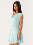 Shayla Mini Dress Turquoise
