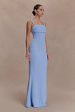 Luella Crepe Corset Maxi Dress Cornflower Blue
