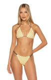 Ellis Yellow Polka Dot Bikini Bottoms