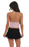 Lace Halter Top in Pink